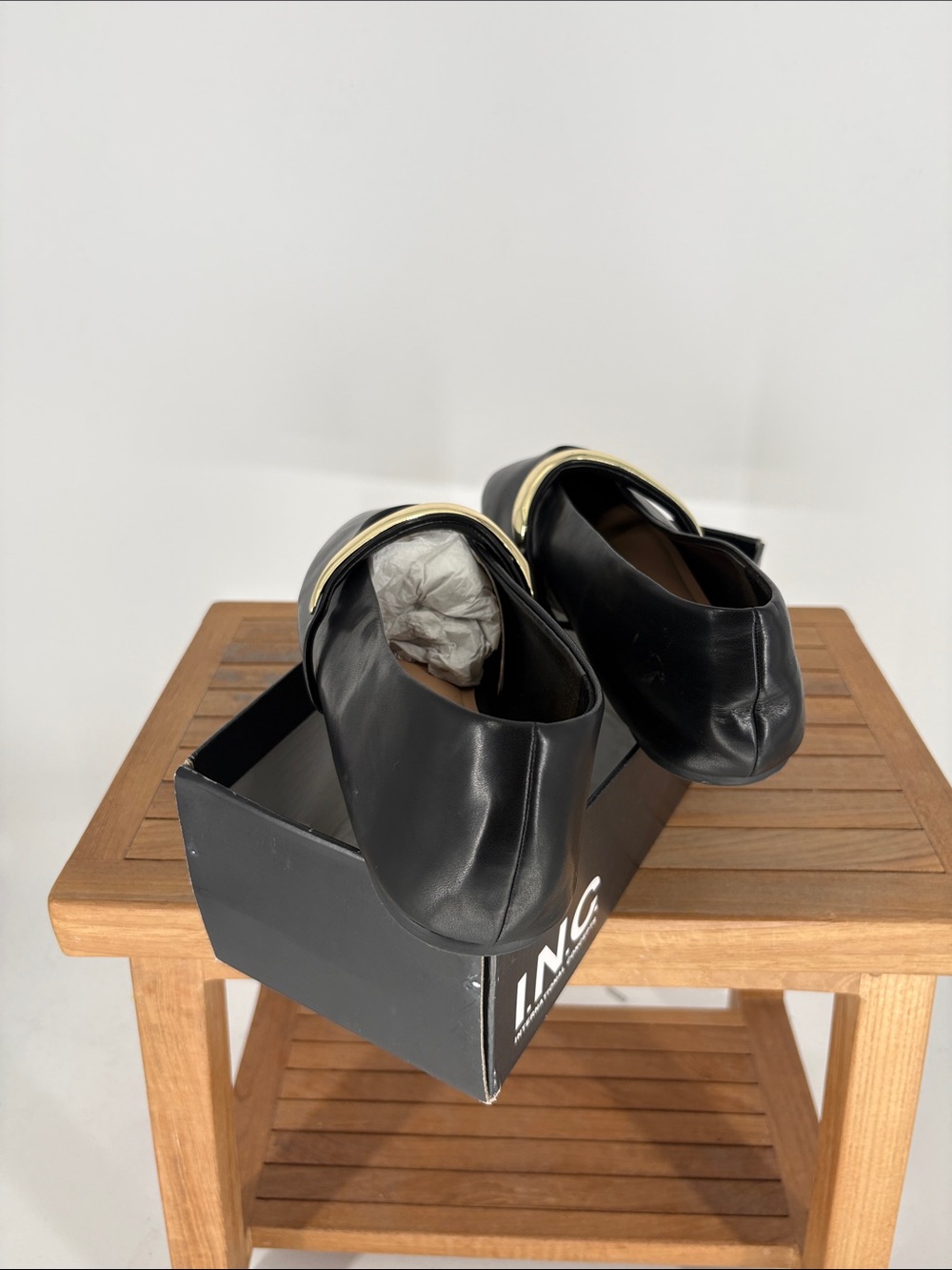 New INC women’s Classic Black Mary Jane Flats size 12 M - Picture 3 of 5